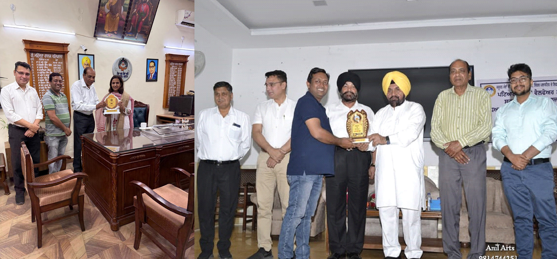 ਪਟਿਆਲਾ ਸੋਸਾਇਟੀ ਵੱਲੋਂ ਮਹਿੰਦਰਾ ਕਾਲਜ ਦੇ ਵਿਦਿਆਰਥੀਆਂ ਅਤੇ ਅਧਿਆਪਕਾਂ ਦਾ ਸਨਮਾਨ, 25 ਸਾਲਾਂ ਦੇ ਸੇਵਾ ਯੋਗੀ ਕੰਮਾਂ ਦੀ ਪ੍ਰਸ਼ੰਸਾ